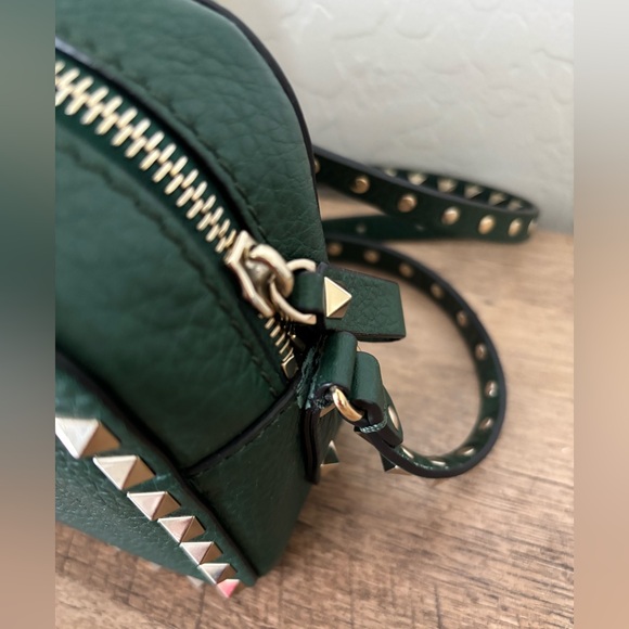 Valentino Garavani Rock Stud Green Studded Crossbody Bag - Picture 10 of 10